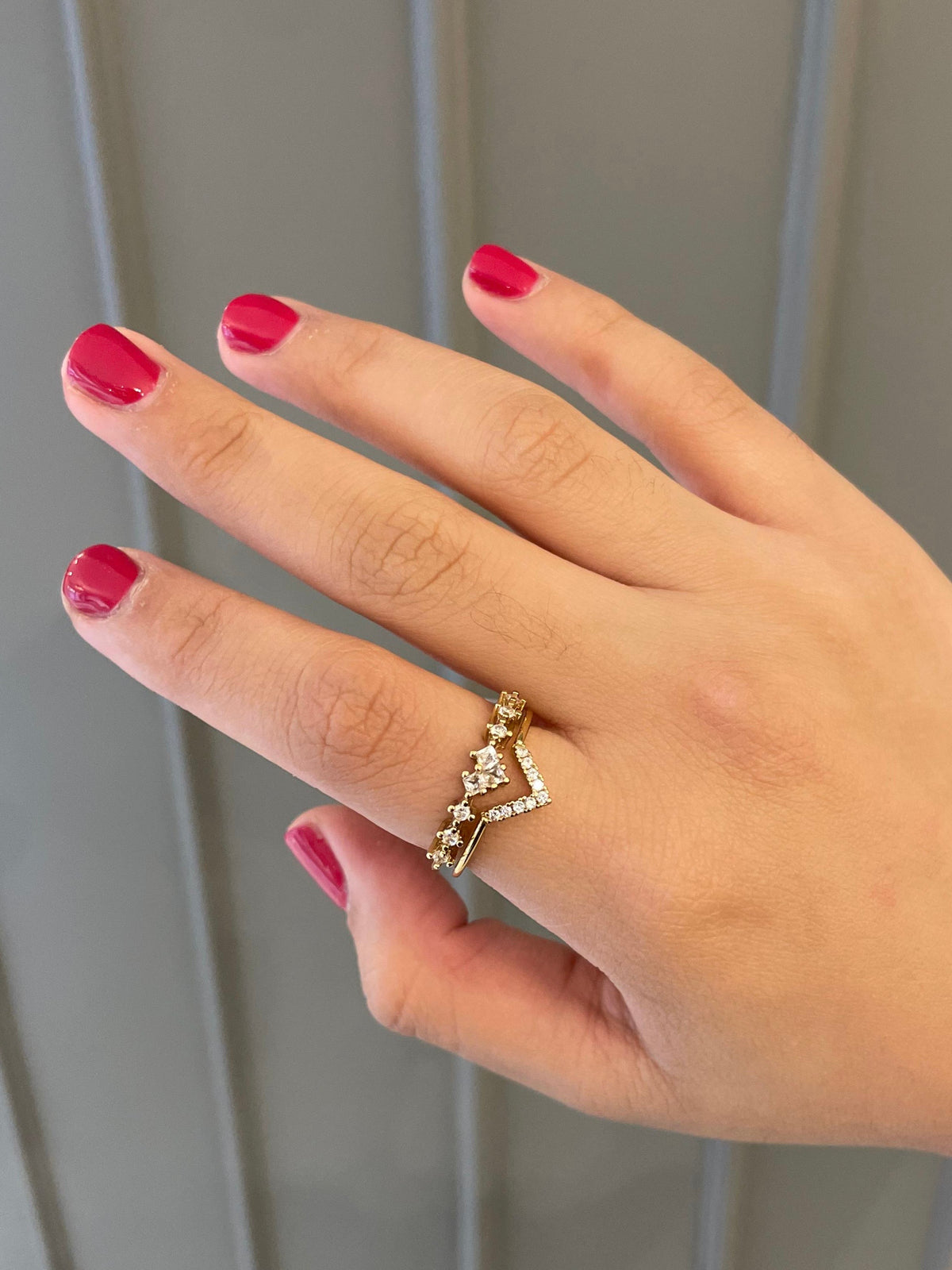 Anillo V Doble - Ajustable