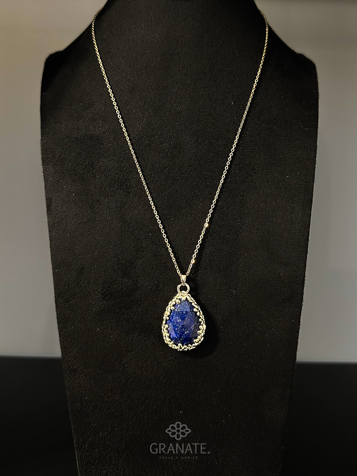 Collar Gota Piedra - Azul