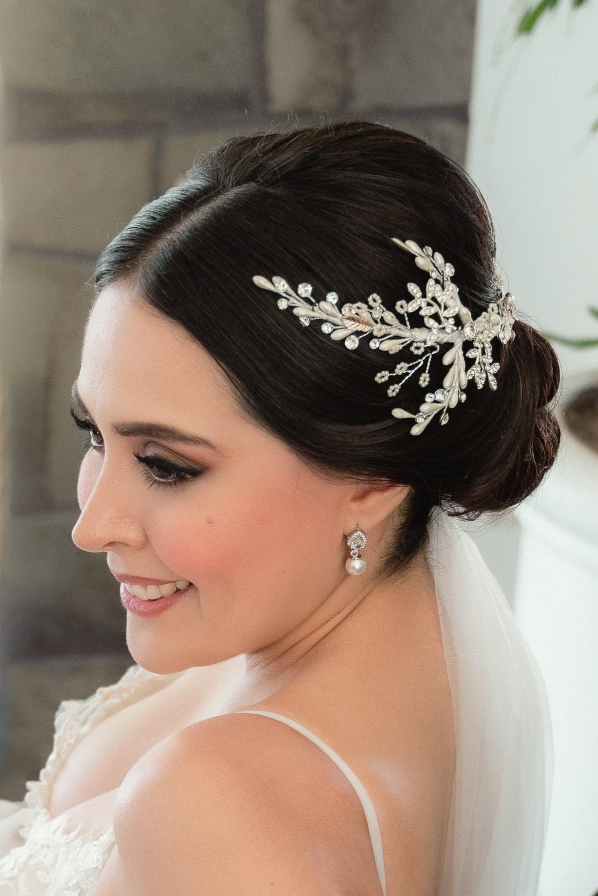 Aretes Gota Halo y Perla