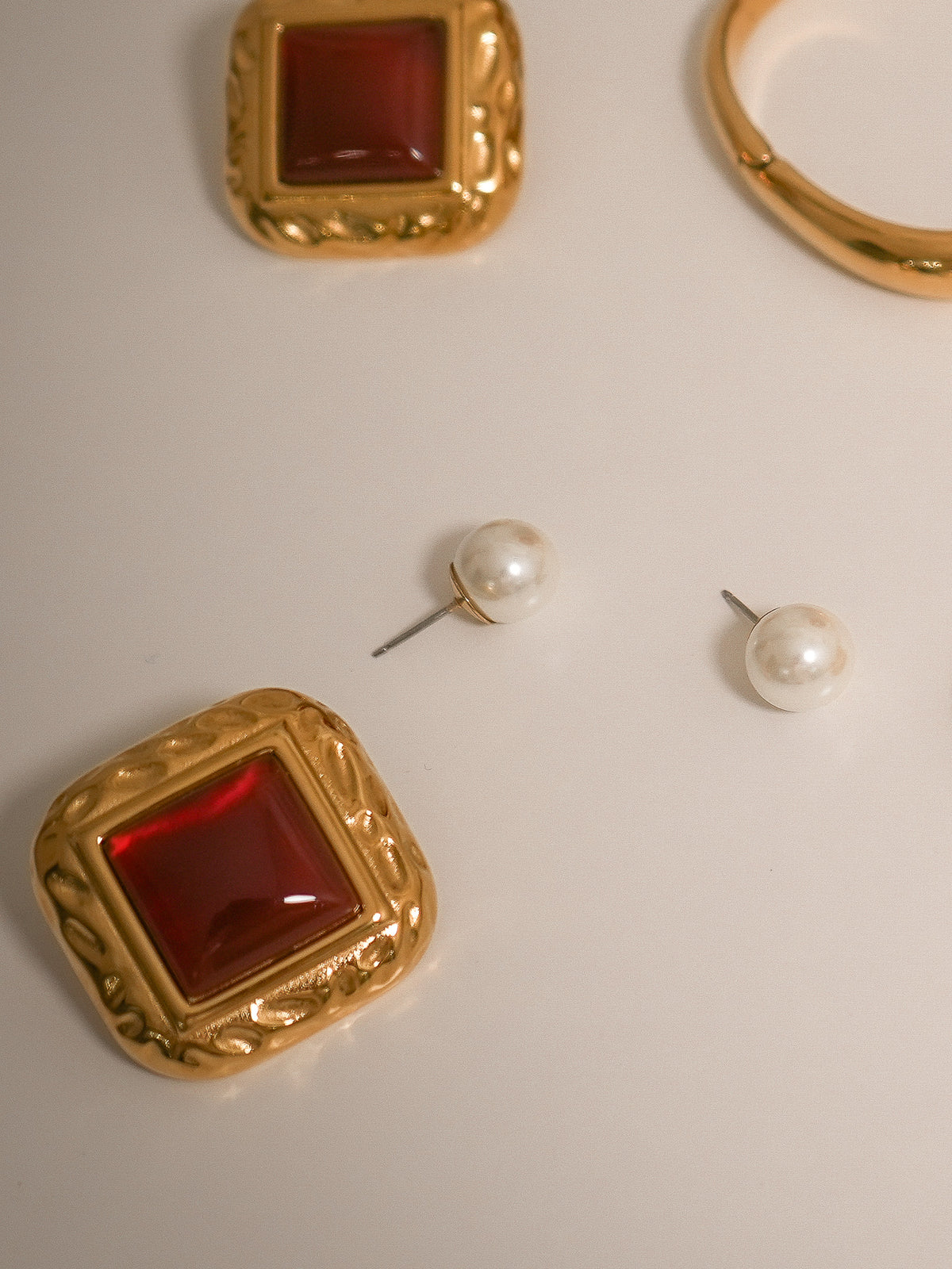 Aretes Cuadro de Color - Color a elegir