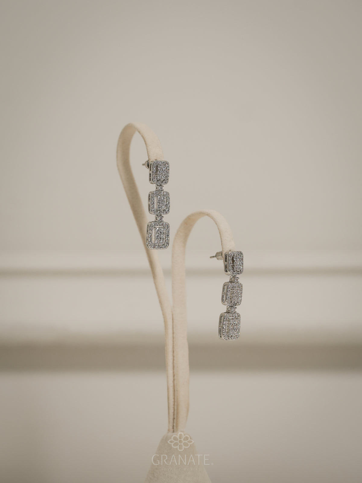 Aretes 3 Rectángulos Pavé