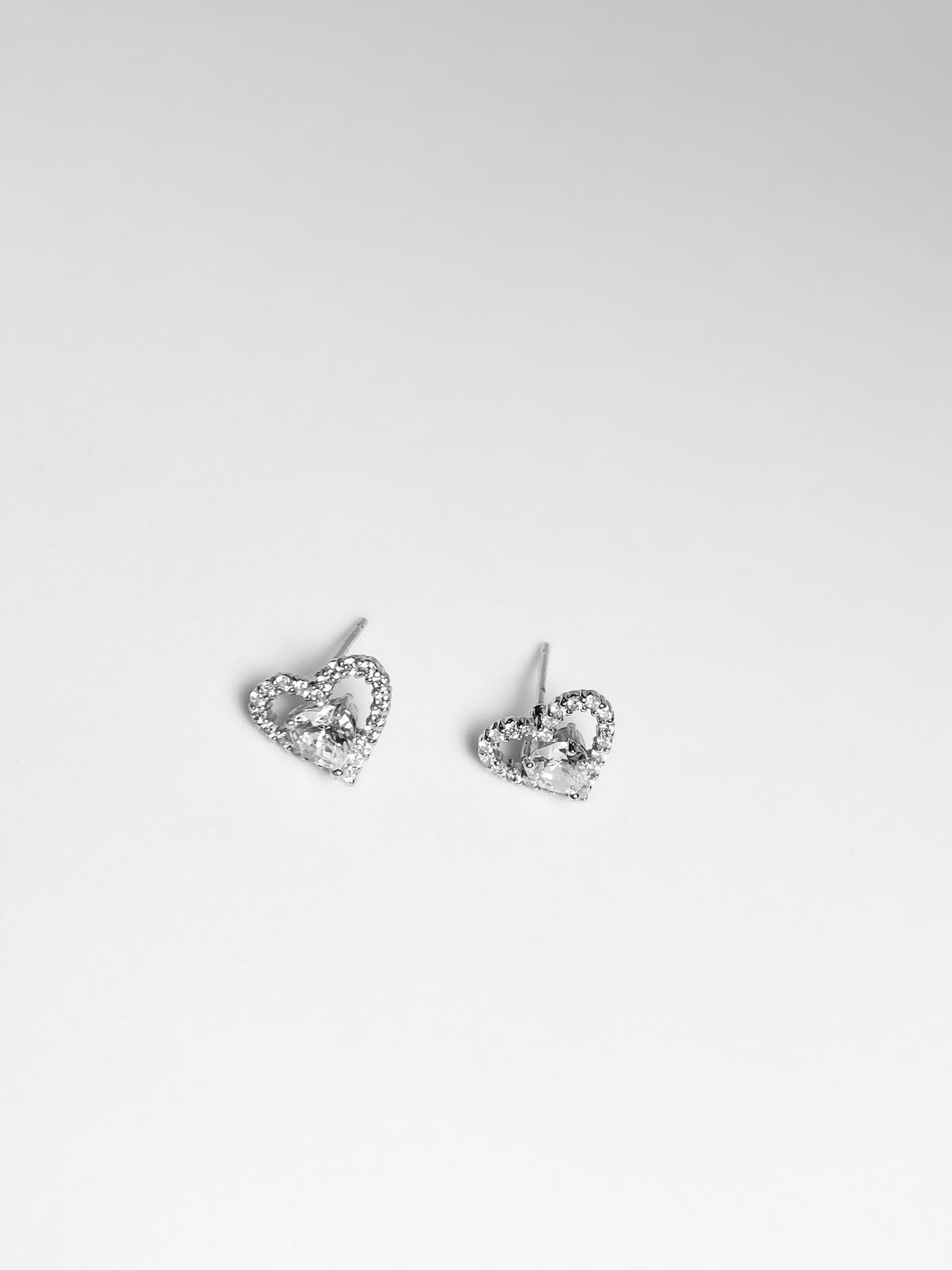 Aretes Corazón Zirconia