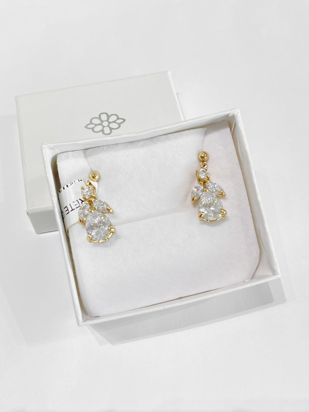 Aretes Gota con Hojas
