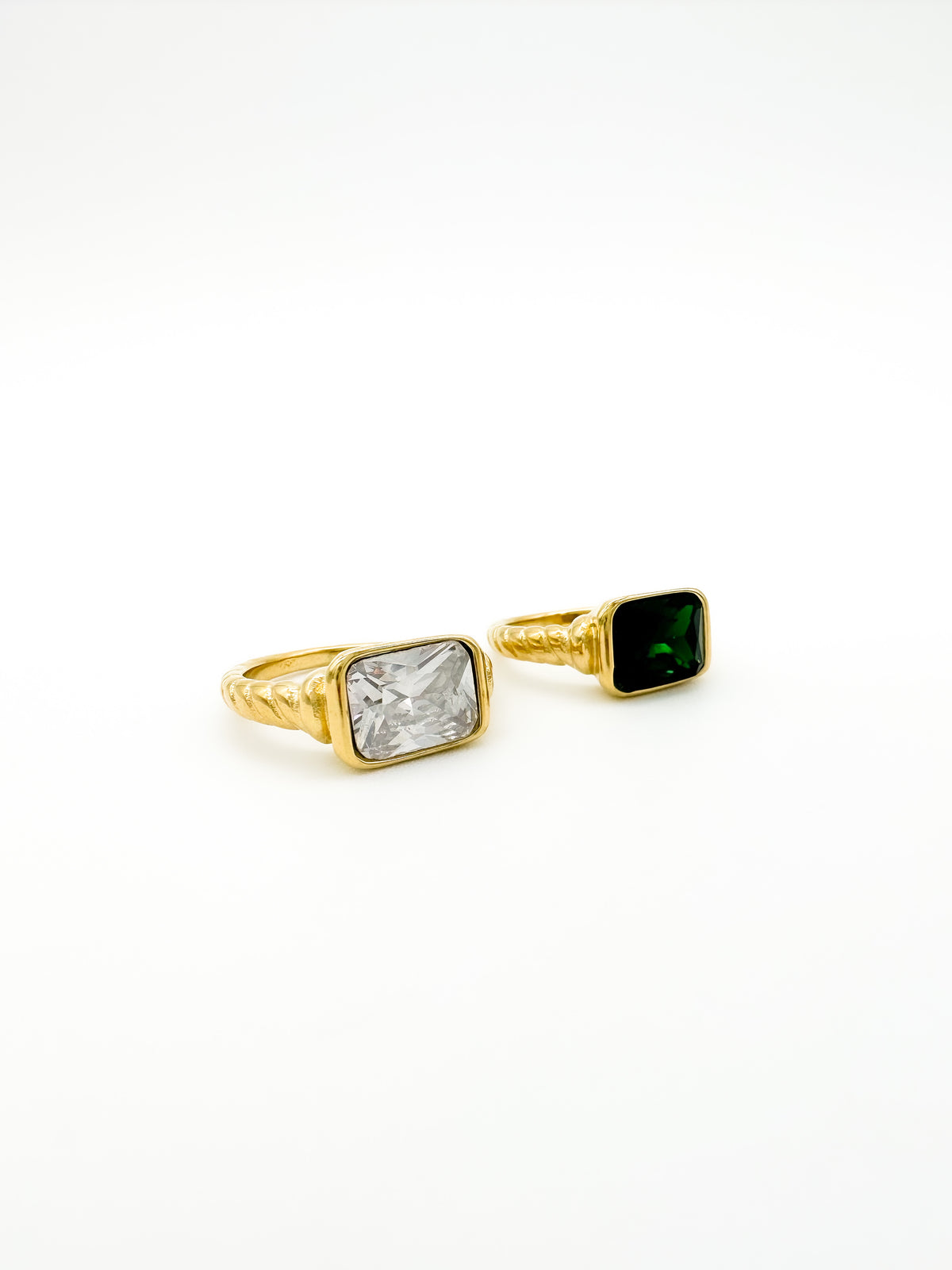 Anillo Rectángulo - Cristal