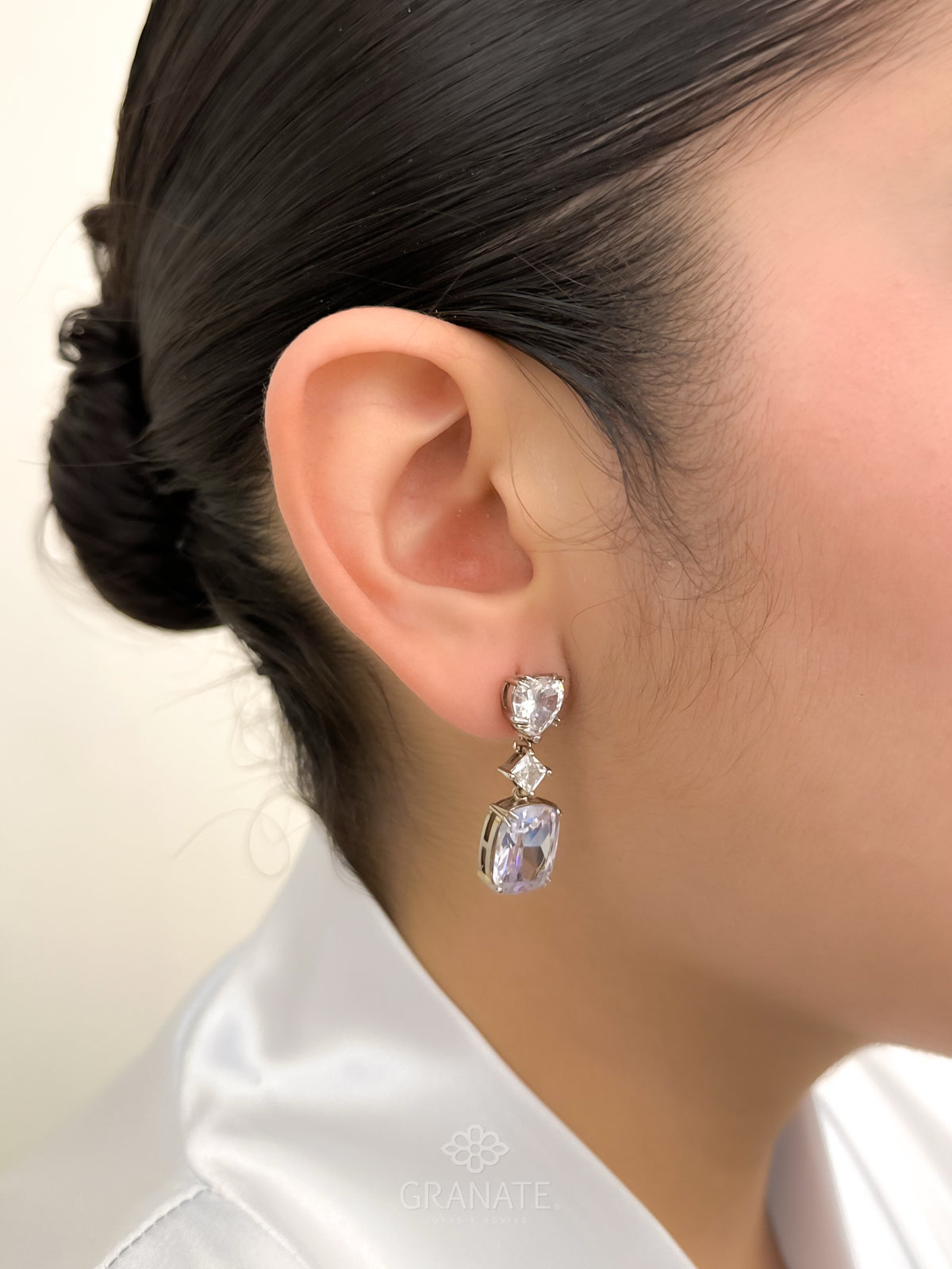 Aretes Rectángulo Colgante