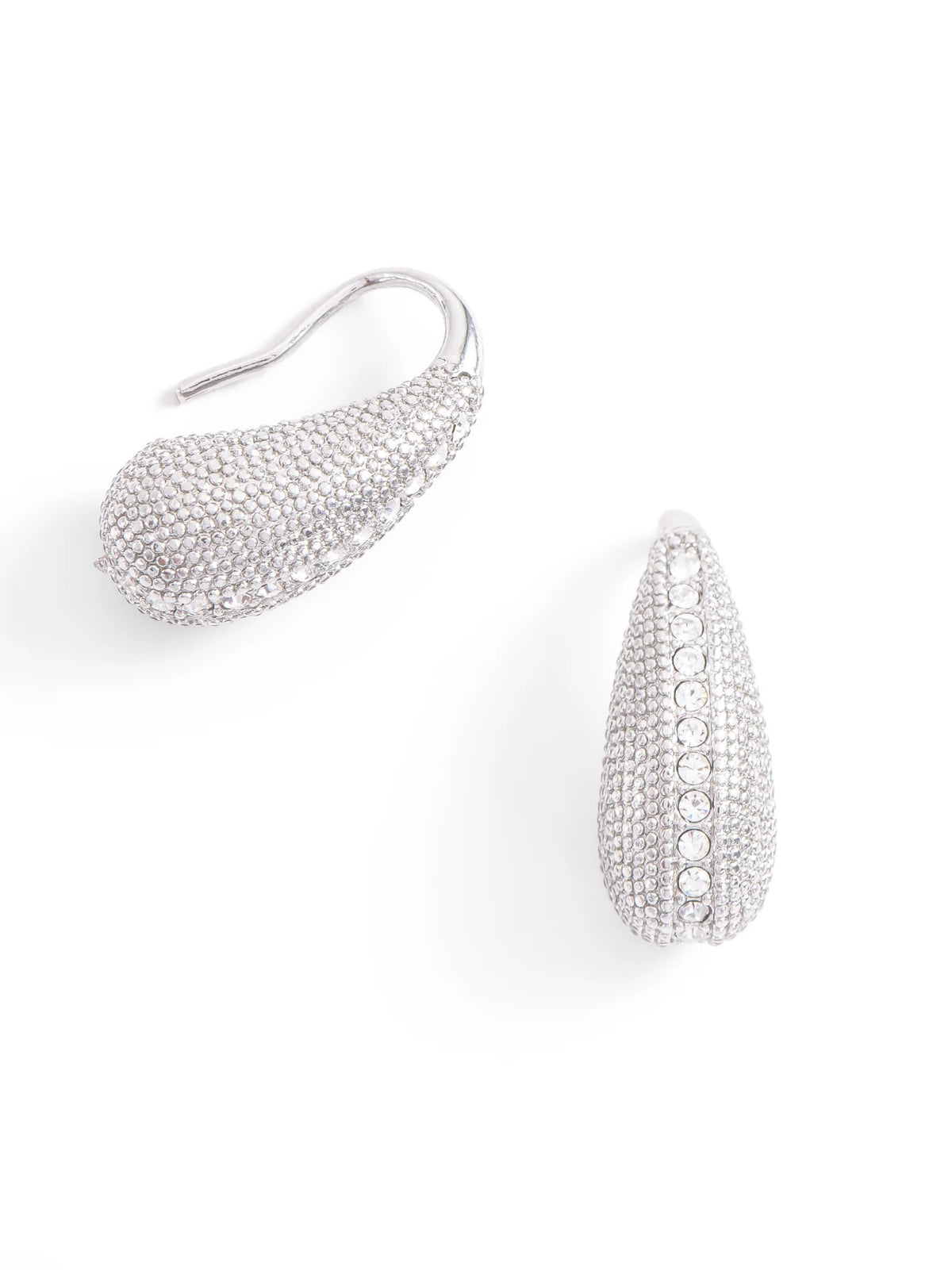 Aretes Gota Textura - Plateado/Dorado