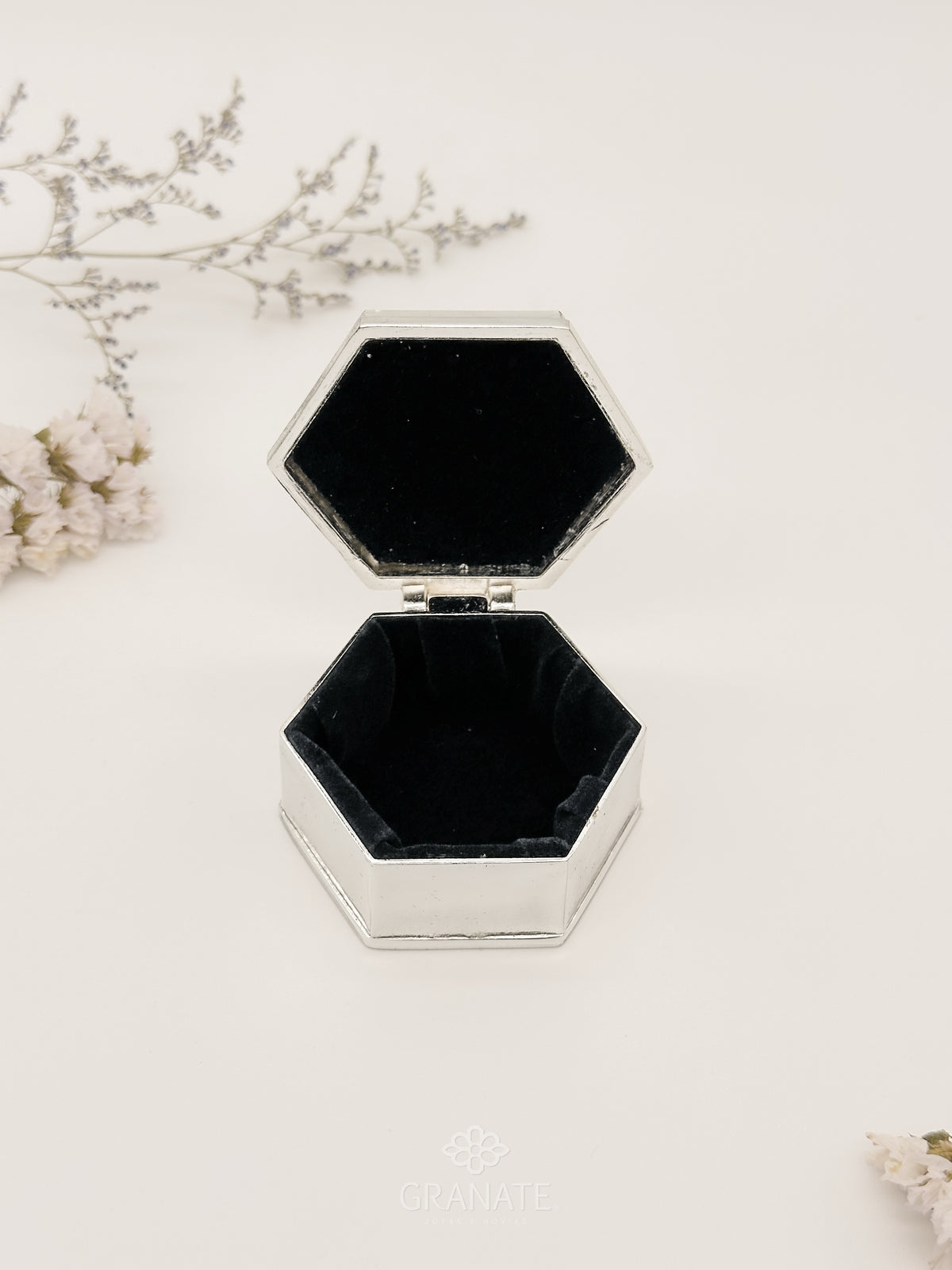 Cofre Floral Hexagonal - Chico