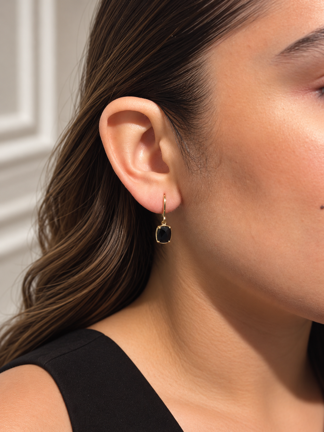 Aretes Rectángulo Negro