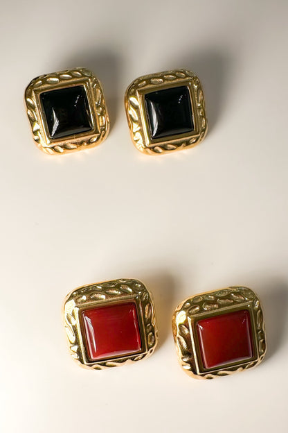 Aretes Cuadro de Color - Color a elegir