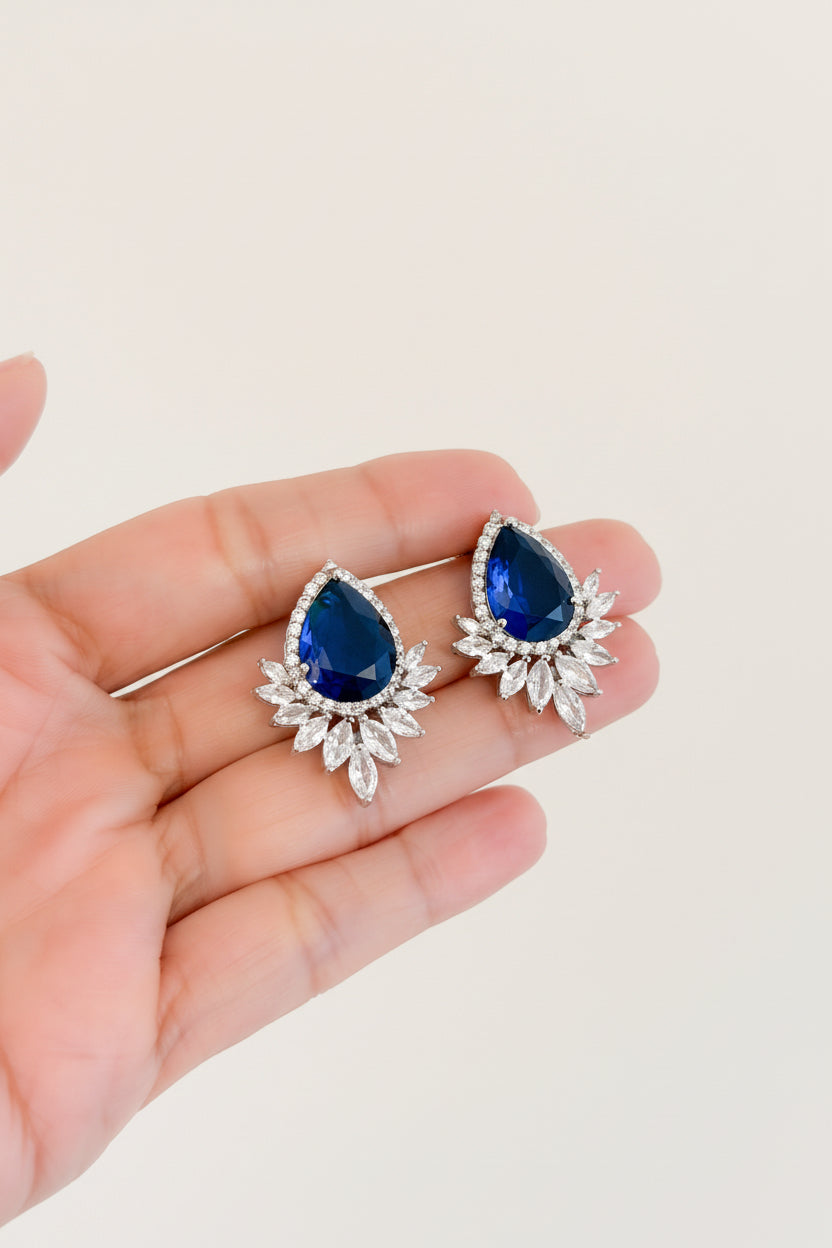 Aretes Gota Azul y Marquises