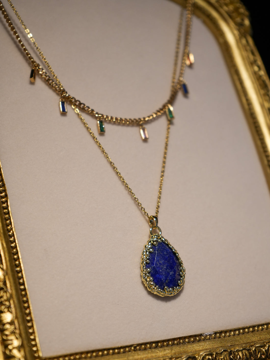 Collar Gota Piedra - Azul