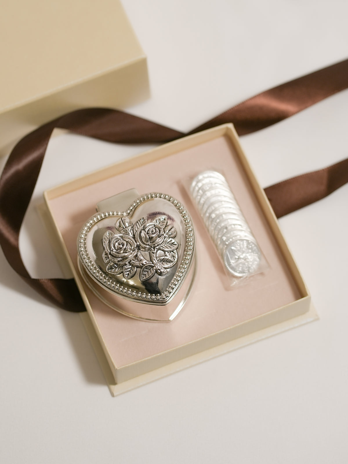 Set Arras Corazón Dos Rosas - Centenario