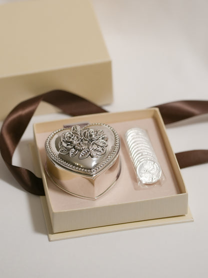Set Arras Corazón Dos Rosas - Centenario
