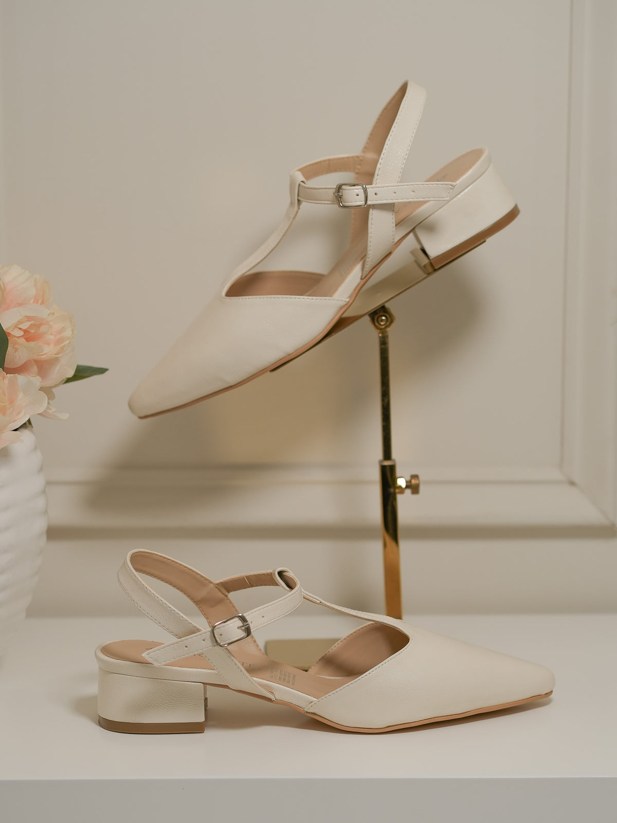 Zapato Tacón Bajo Tessa  - Ivory