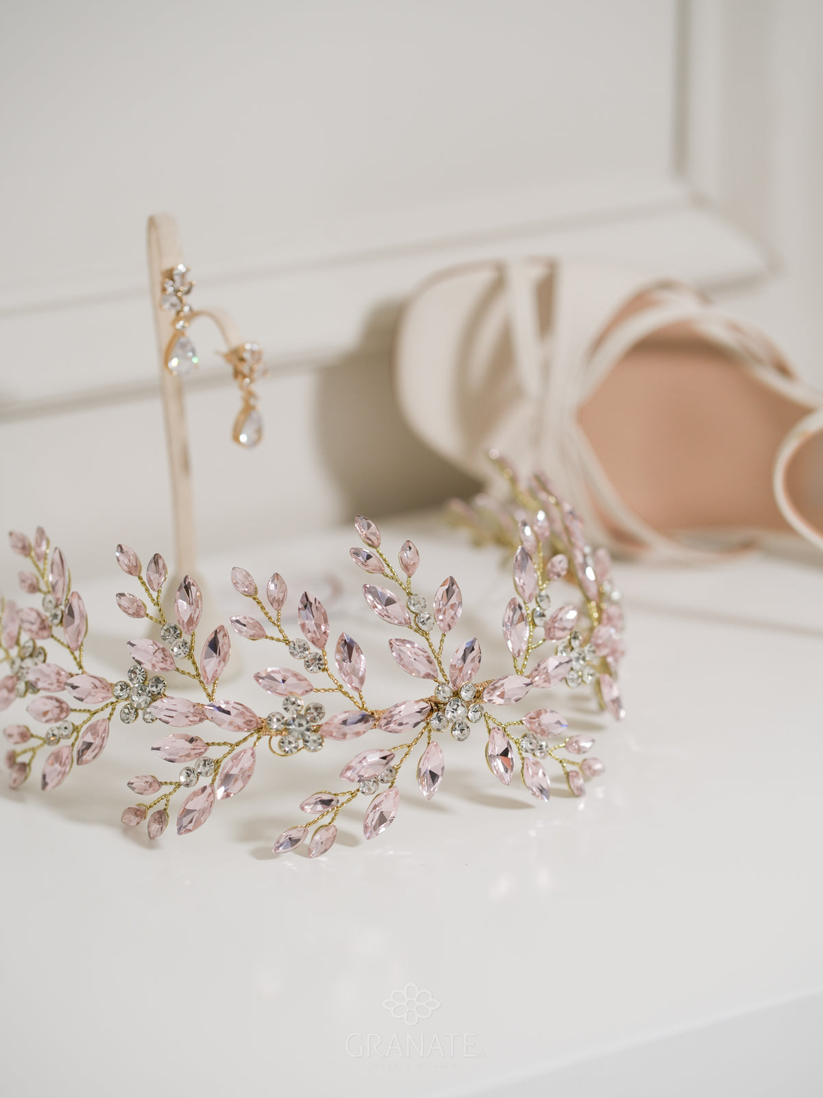 Tocado Lía Rosa