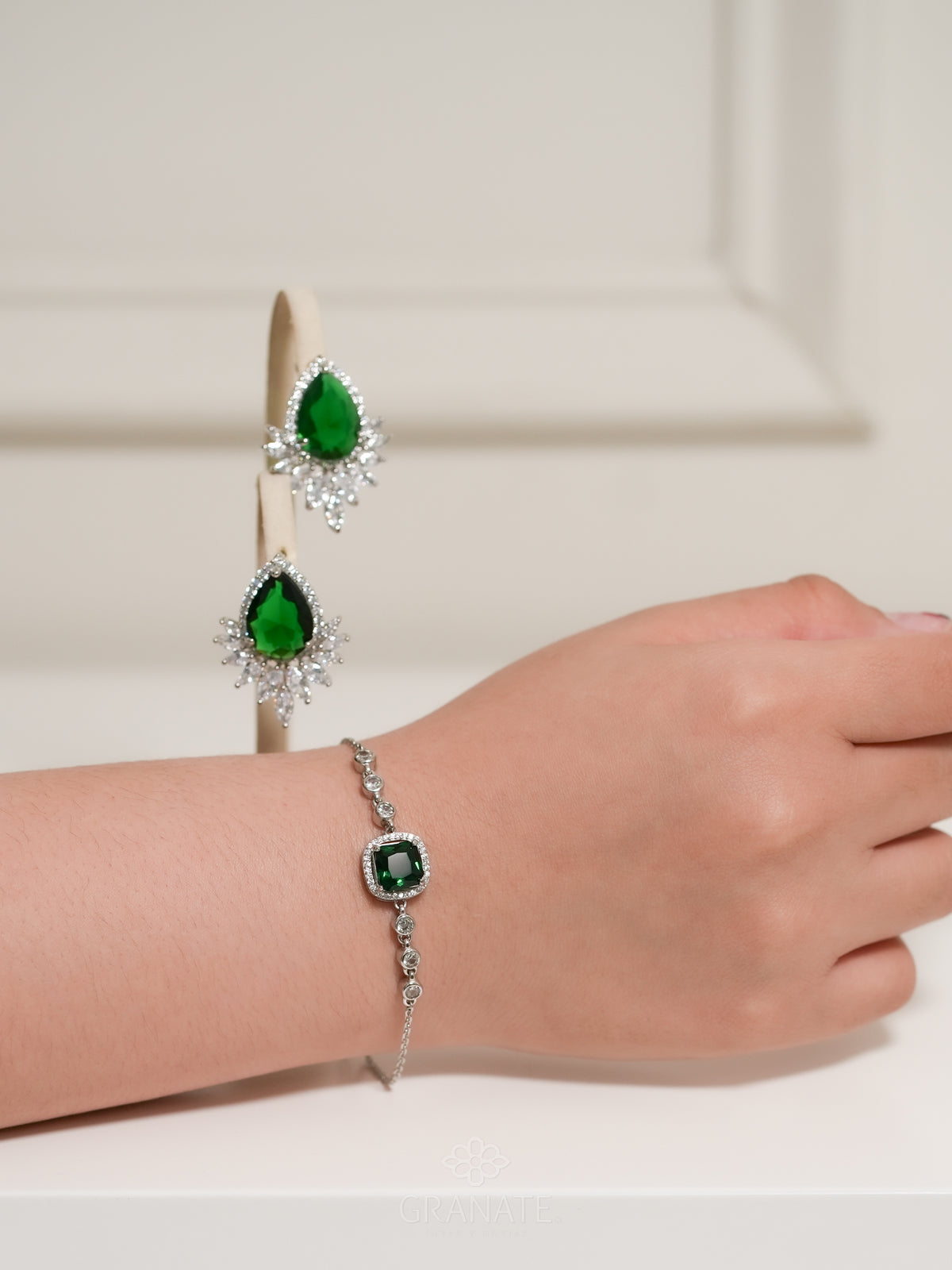 Pulsera Cuadro Halo de Plata