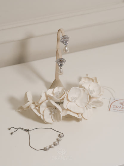 Aretes Fania con Perla Gota