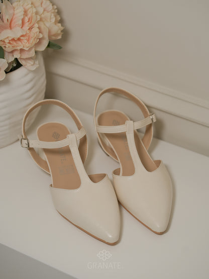 Zapato Tacón Bajo Tessa  - Ivory