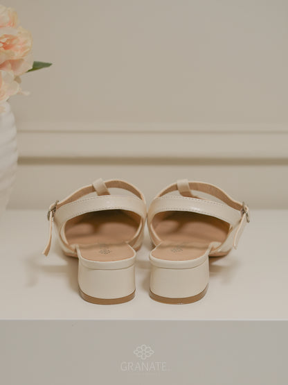 Zapato Tacón Bajo Tessa  - Ivory