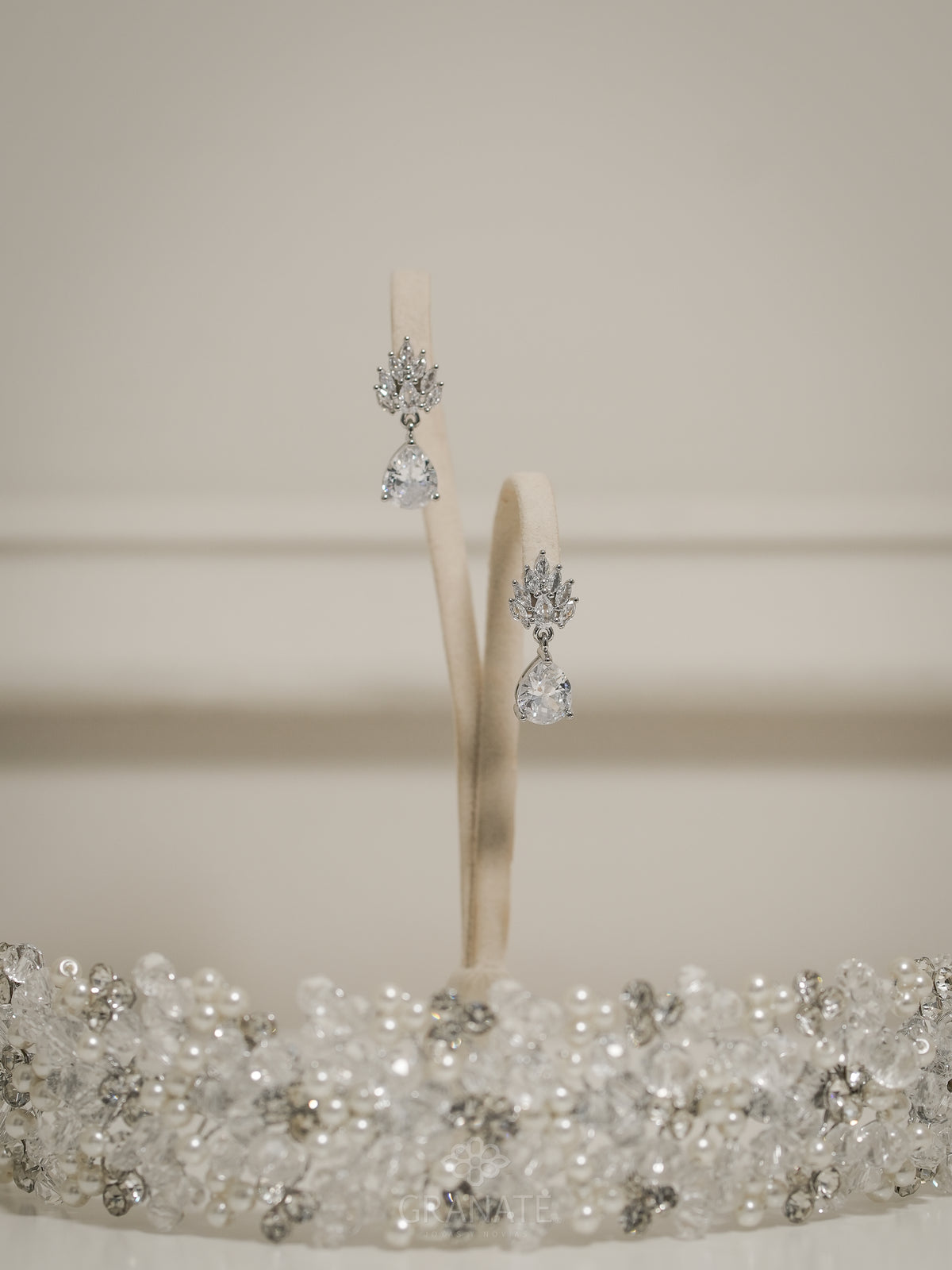 Aretes Marquises Abanico y Gota