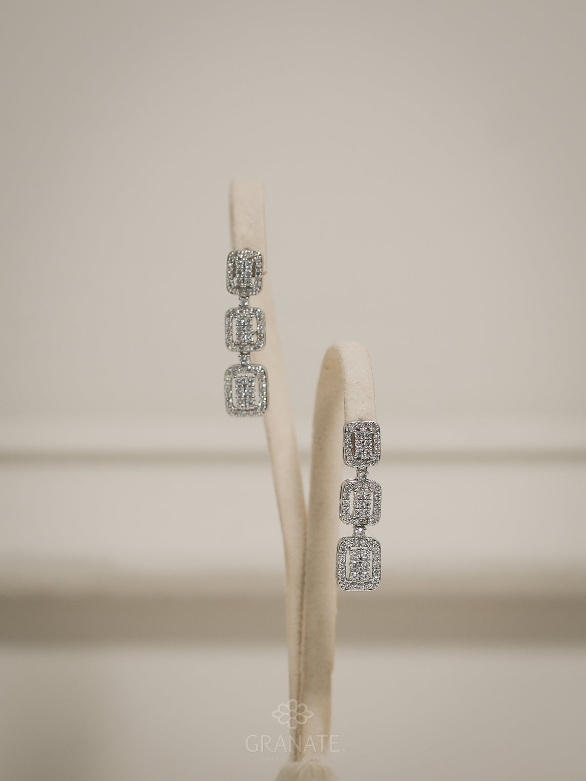 Aretes 3 Rectángulos Pavé