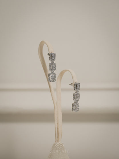 Aretes 3 Rectángulos Pavé