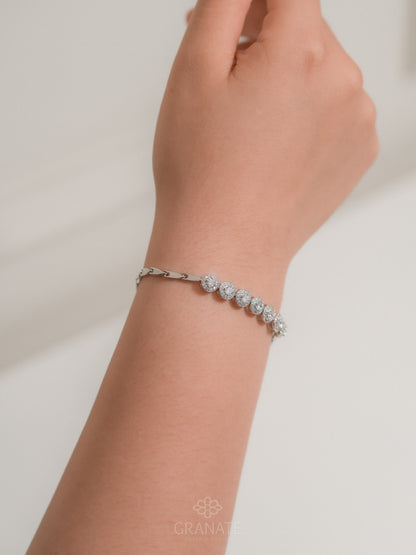 Pulsera 7 Solitarios Zirconias