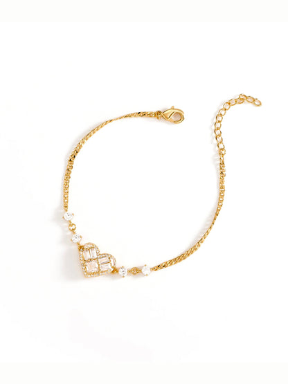 Pulsera Corazón Baguettes