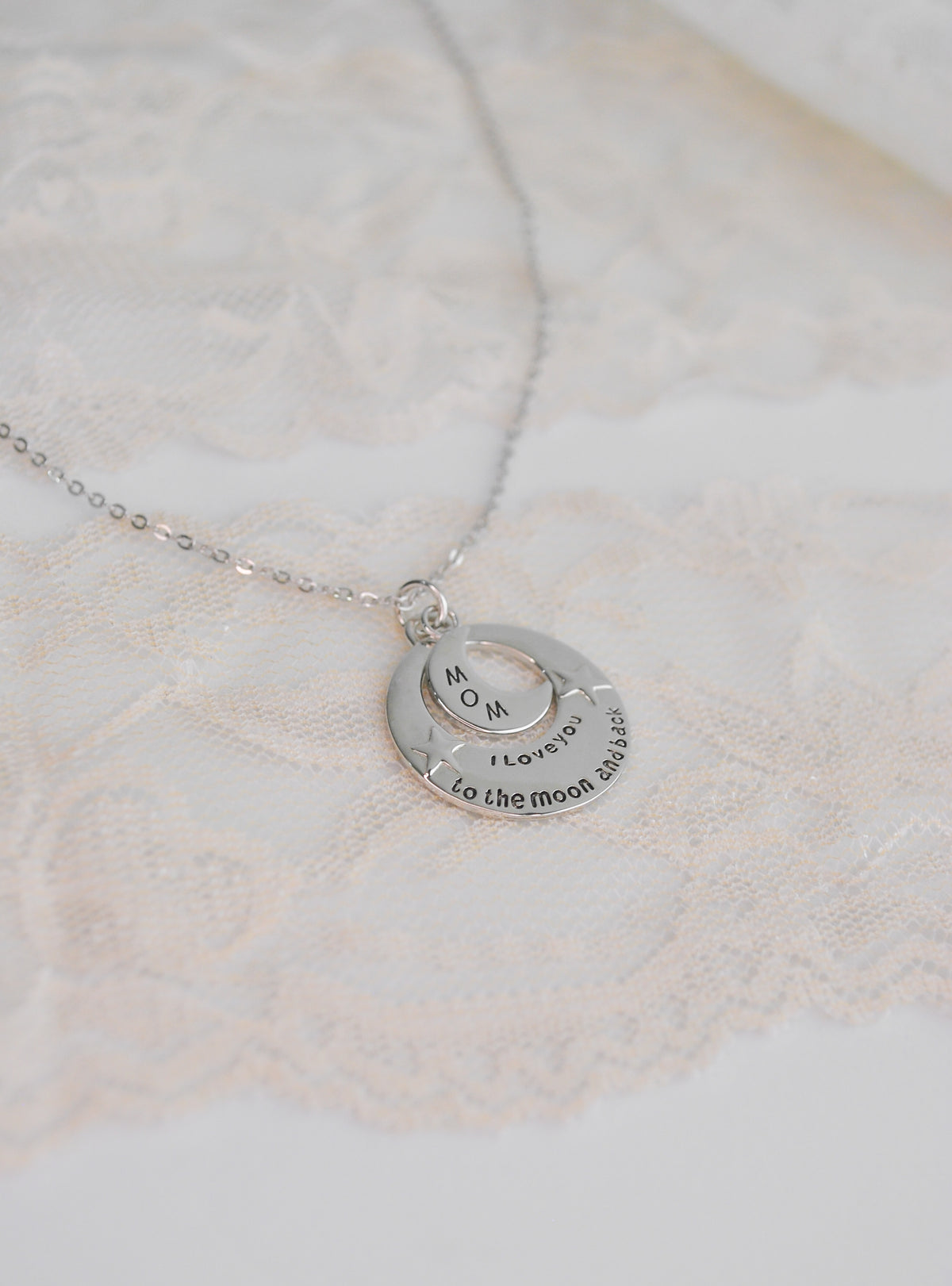 Collar Luna Mom de Plata