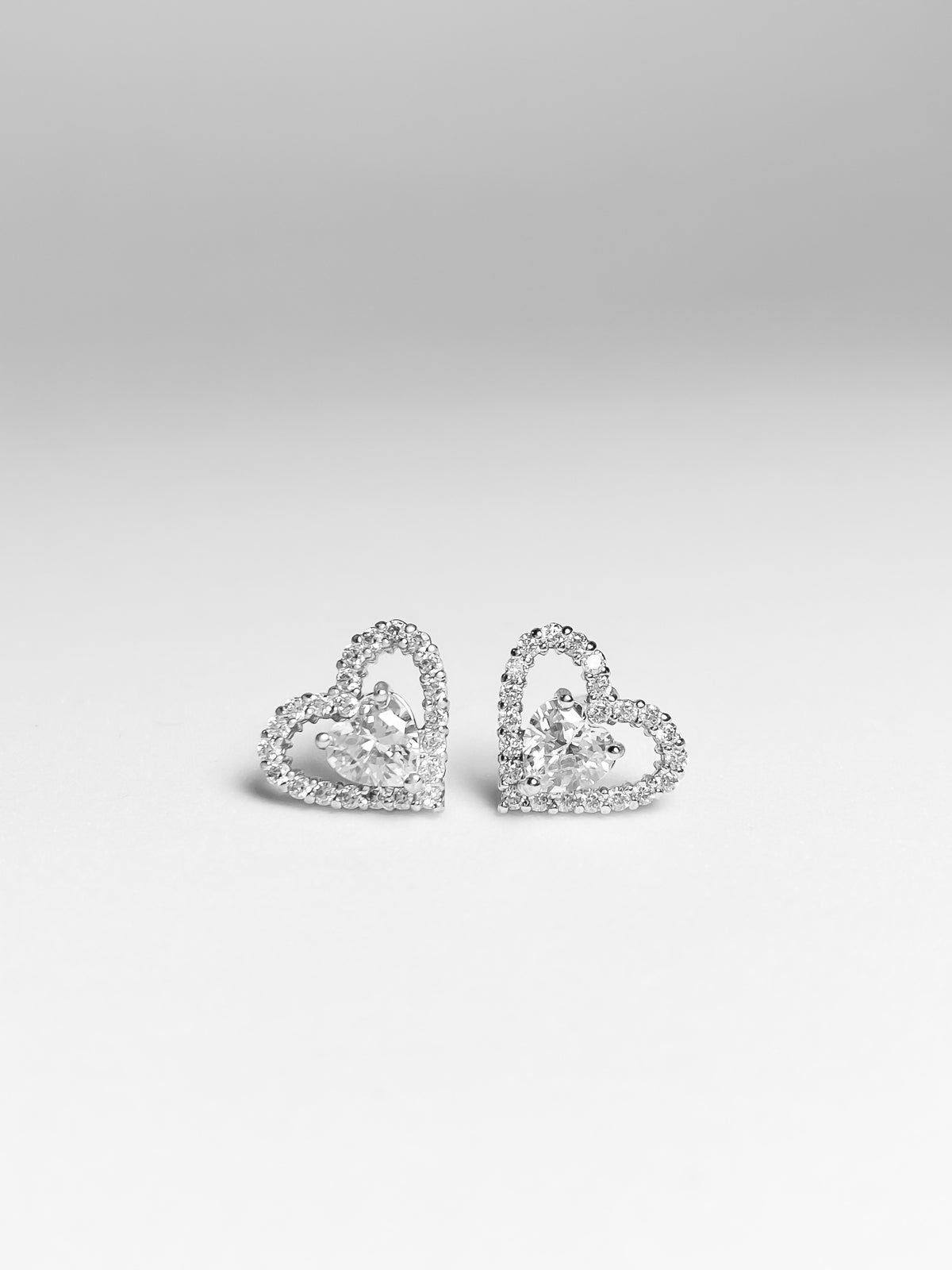 Aretes Corazón Zirconia