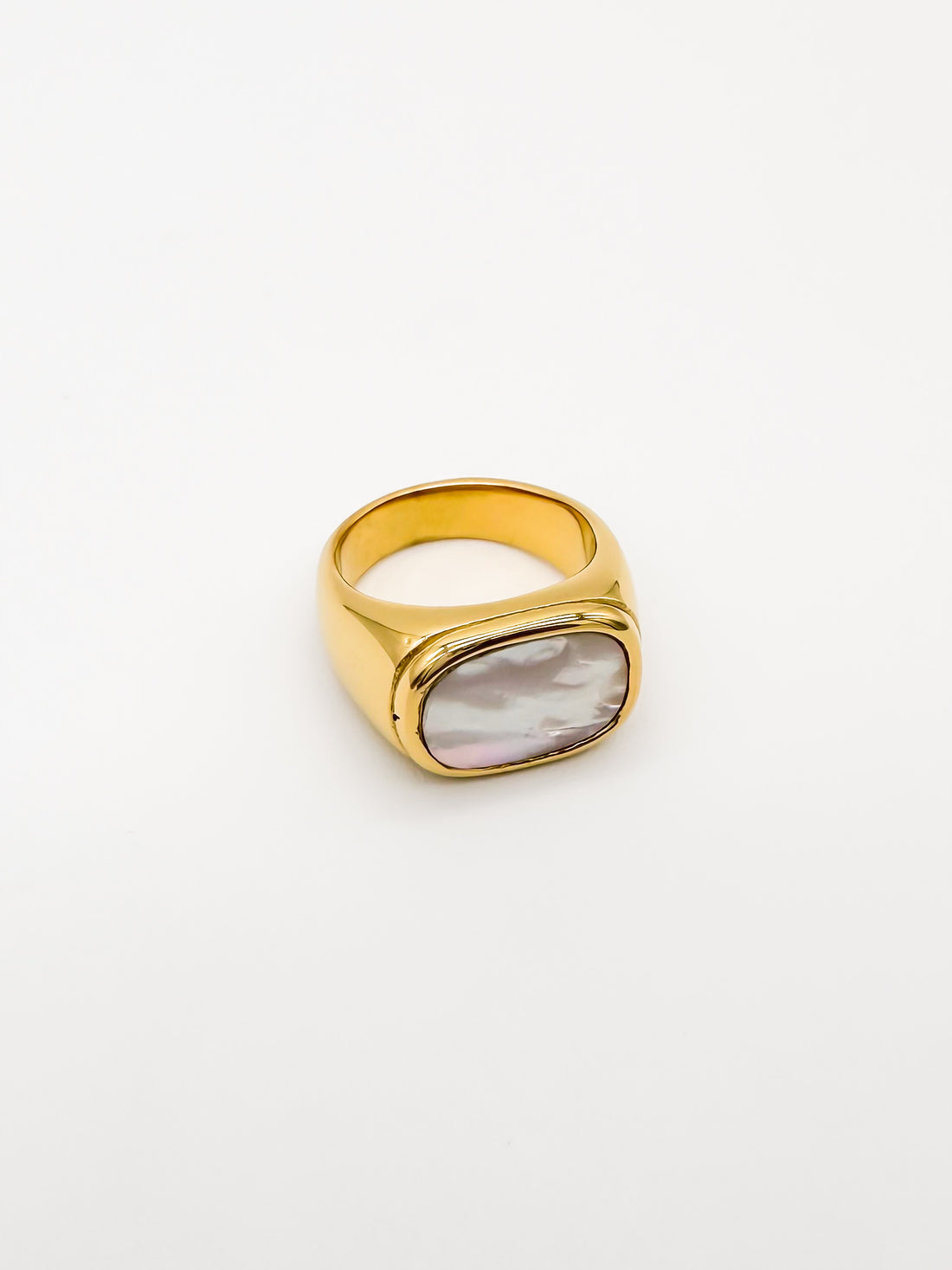 Anillo Rectángulo Madre Perla 