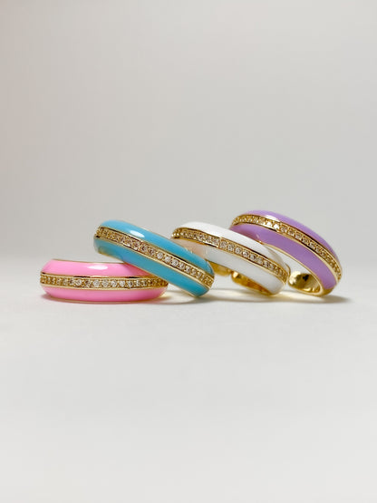 Anillo Línea de Cristales - Opciones de Color