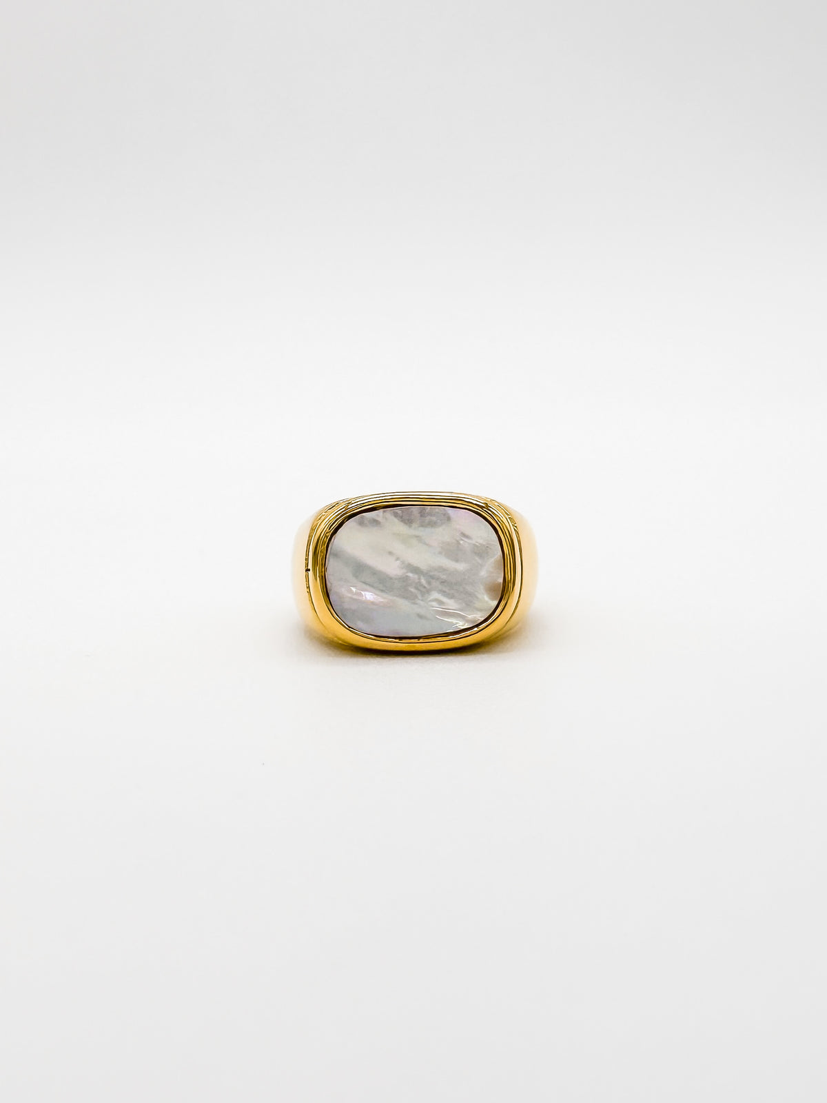 Anillo Rectángulo Madre Perla 