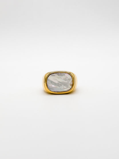 Anillo Rectángulo Madre Perla 
