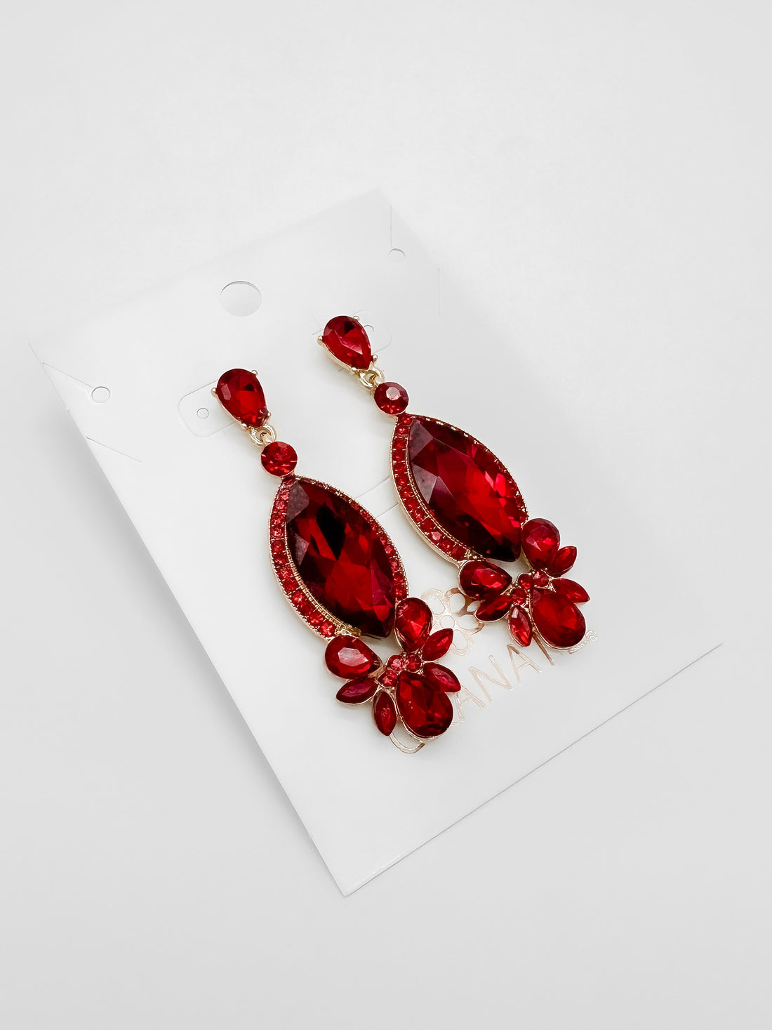 Aretes Ovalado Rojo