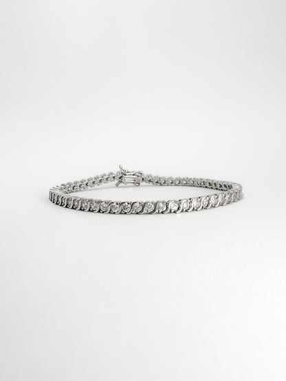 Pulsera Tennis y S de Plata