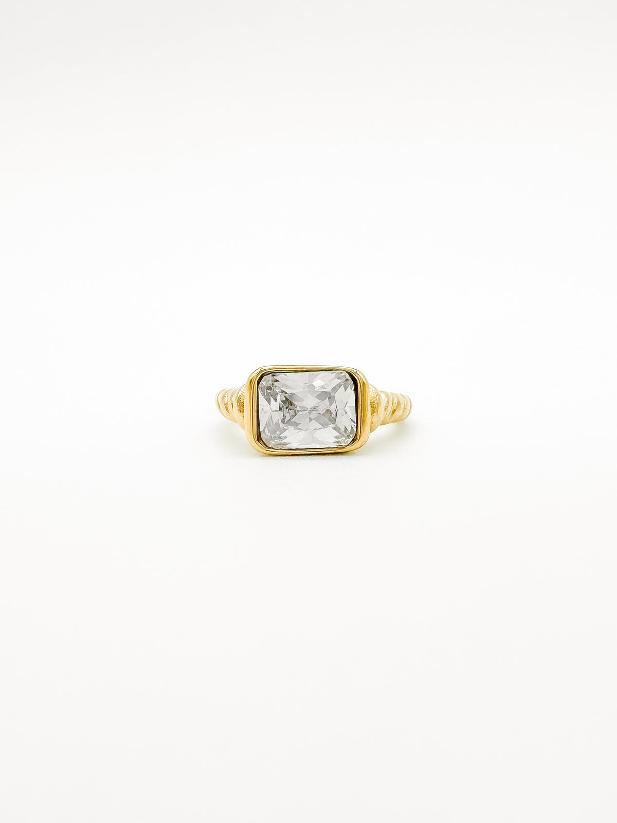 Anillo Rectángulo - Cristal