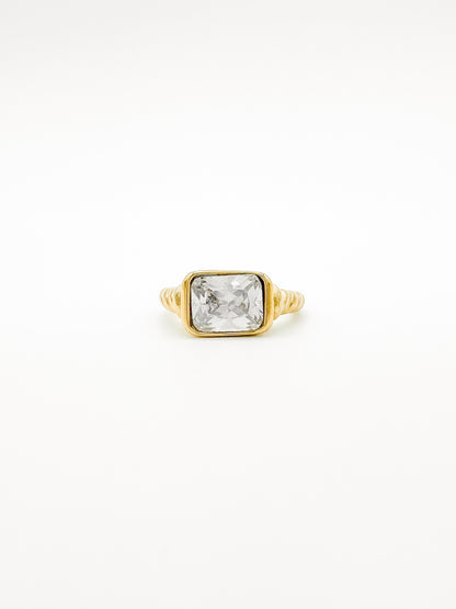 Anillo Rectángulo - Cristal