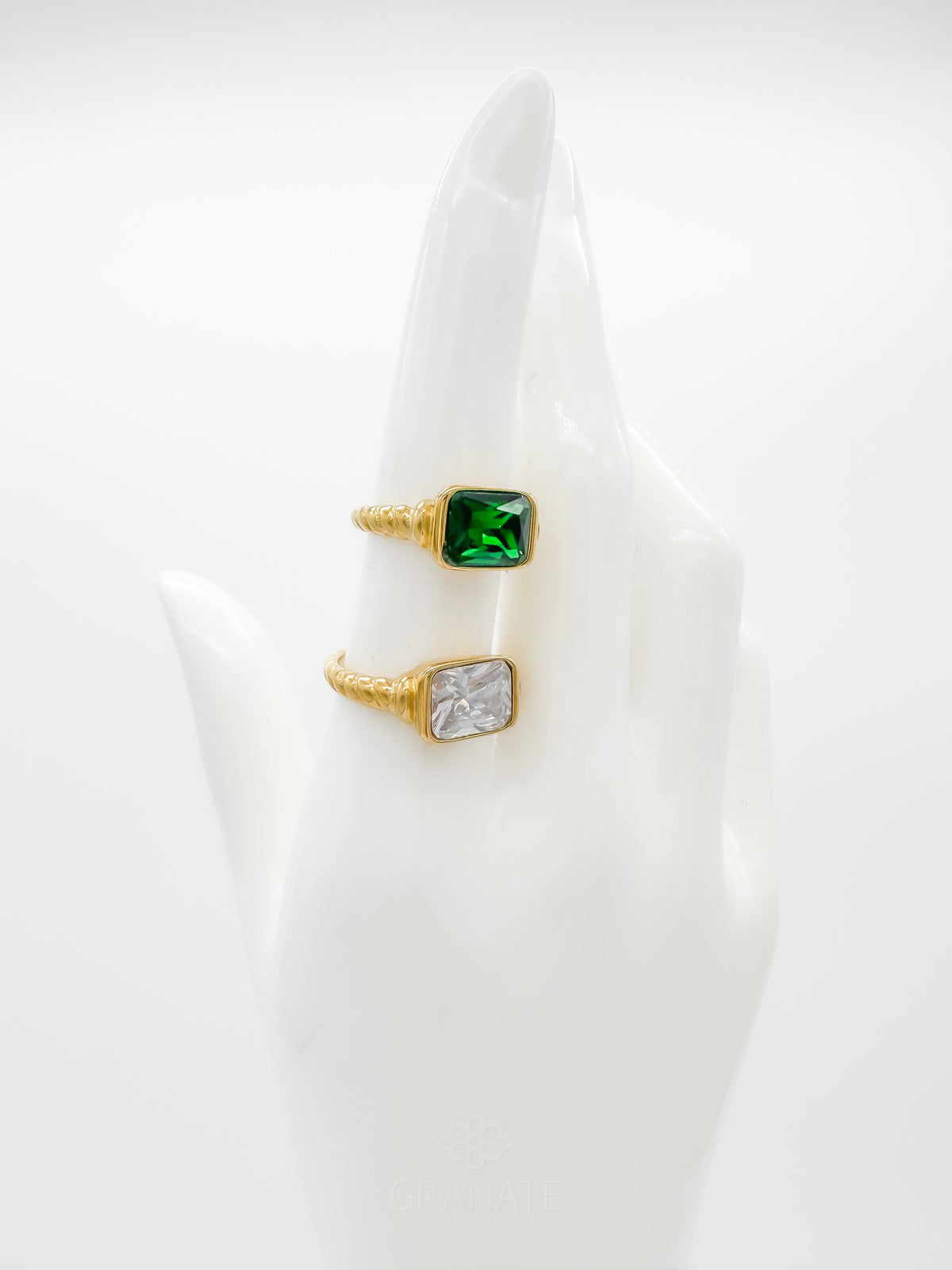 Anillo Rectángulo - Cristal