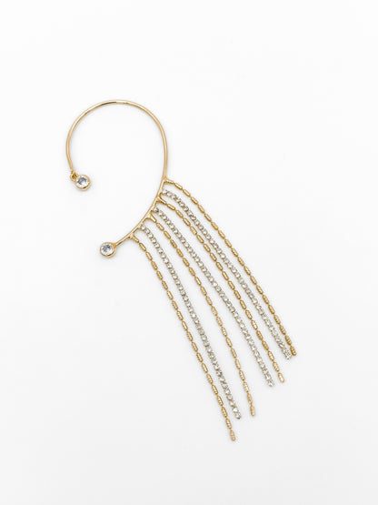 Ear cuff Cadenas Cristales